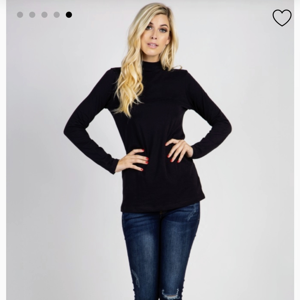 Zenana Outfitters Mock Neck Top
